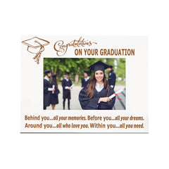 Graduation Memories and Dreams Gift Wooden Photo Frame