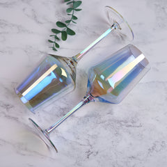 Personalised 21st Birthday Iridescent Wine Glass Gift wine glass ukgiftstoreonline