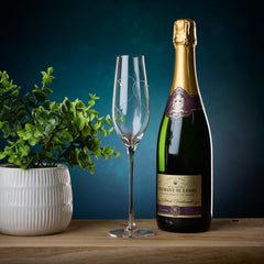Champagne Prosecco Flute Glass with Doble Heart and Crystals Personalised Gin Glass ukgiftstoreonline