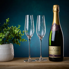 Champagne Prosecco Flute Glass with Doble Heart and Crystals Personalised Gin Glass ukgiftstoreonline