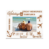 Beach Holidays White Engraved Picture Photo Frame