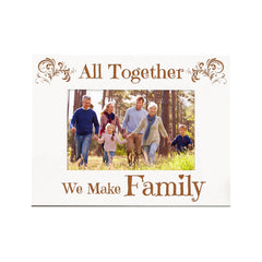 All Together We Make Family White Wooden Photo Frame