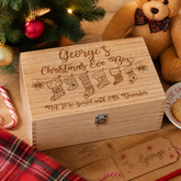 Personalised Christmas Eve Box, Large Wooden Keepsake Storage Box Personalised Gifts ukgiftstoreonline