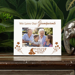 We Love Our Grandparents White Wooden Photo Frame Gift