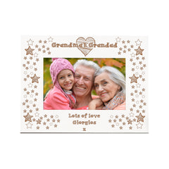 White Engraved Personalised Grandma & Grandad Picture Photo Frame Gift Photo Frame ukgiftstoreonline