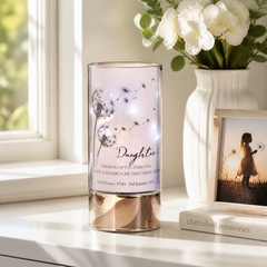 Personalised Daughter In Loving Memory Led Lamp With Dandelions Sympathy Gift Personalised Lights ukgiftstoreonline