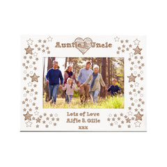 White Engraved Personalised Auntie & Uncle Picture Photo Frame Gift Photo Frame ukgiftstoreonline