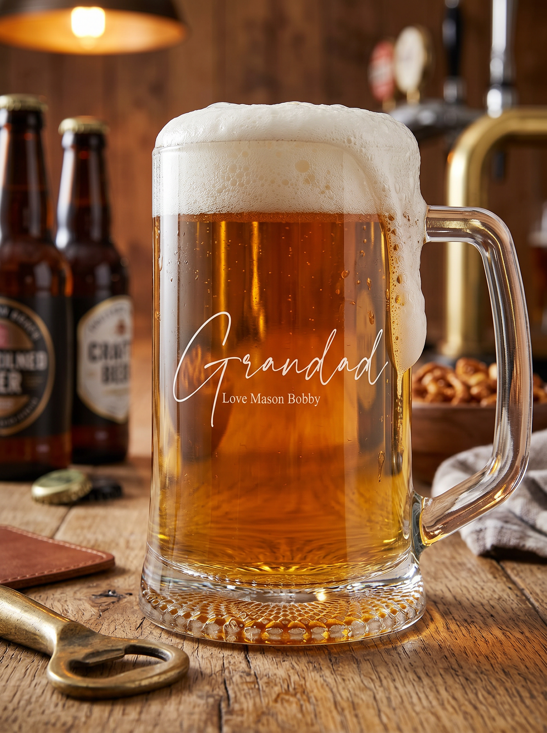 Grandad Gift Personalised Engraved 1 Pint Glass Beer Tankard personalised beer glasses ukgiftstoreonline