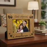 Wooden Anniversary Photo Frame, Happy 5th Anniversary Keepsake Gift Anniversary Photo Frame ukgiftstoreonline