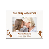 Personalised Our Fairy Godmother Photo Frame Gift White Wood Finish