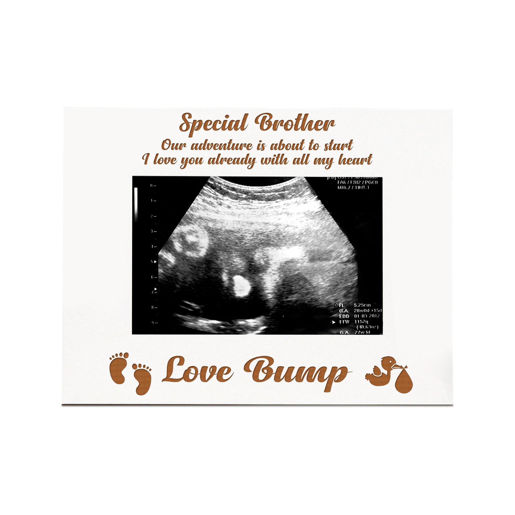 Baby Pregnancy Scan White Wooden Photo Frame Brother To Be Gift Photo Frame ukgiftstoreonline