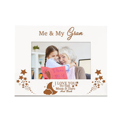 Me and My Gran Love You To The Moon White Photo Frame Gift