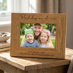 Personalised Daddy and Us Photo Frame Gift For Fathers Day, Birthday or Christmas Photo Frame ukgiftstoreonline