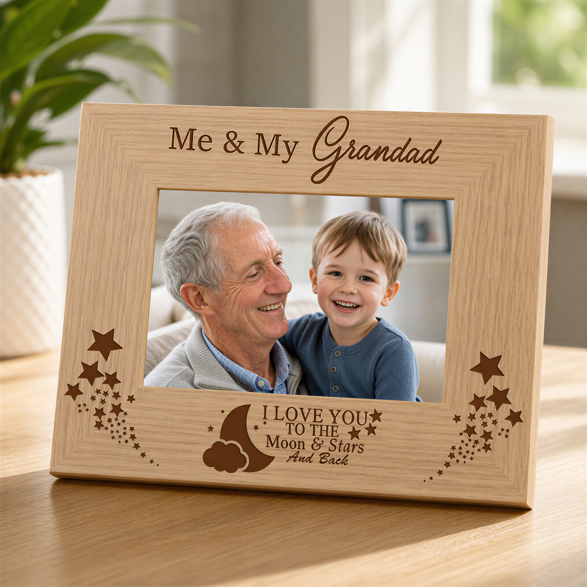 Me and My Grandad Love You To The Moon Photo Frame Gift grandad photo frame ukgiftstoreonline