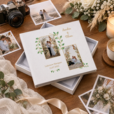 Personalised White Wedding Photo Album Gift With Custom Photos For Couples Wedding, Engagement photo album ukgiftstoreonline