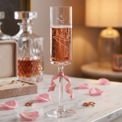 Modern & Elegant Personalised Tall Champagne Prosecco Glass Any Name Champagne Glasses ukgiftstoreonline
