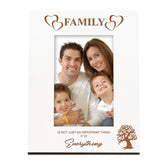 Family Is Everything White Wooden Photo Frame Gift