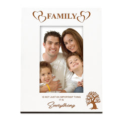 Family Is Everything White Wooden Photo Frame Gift