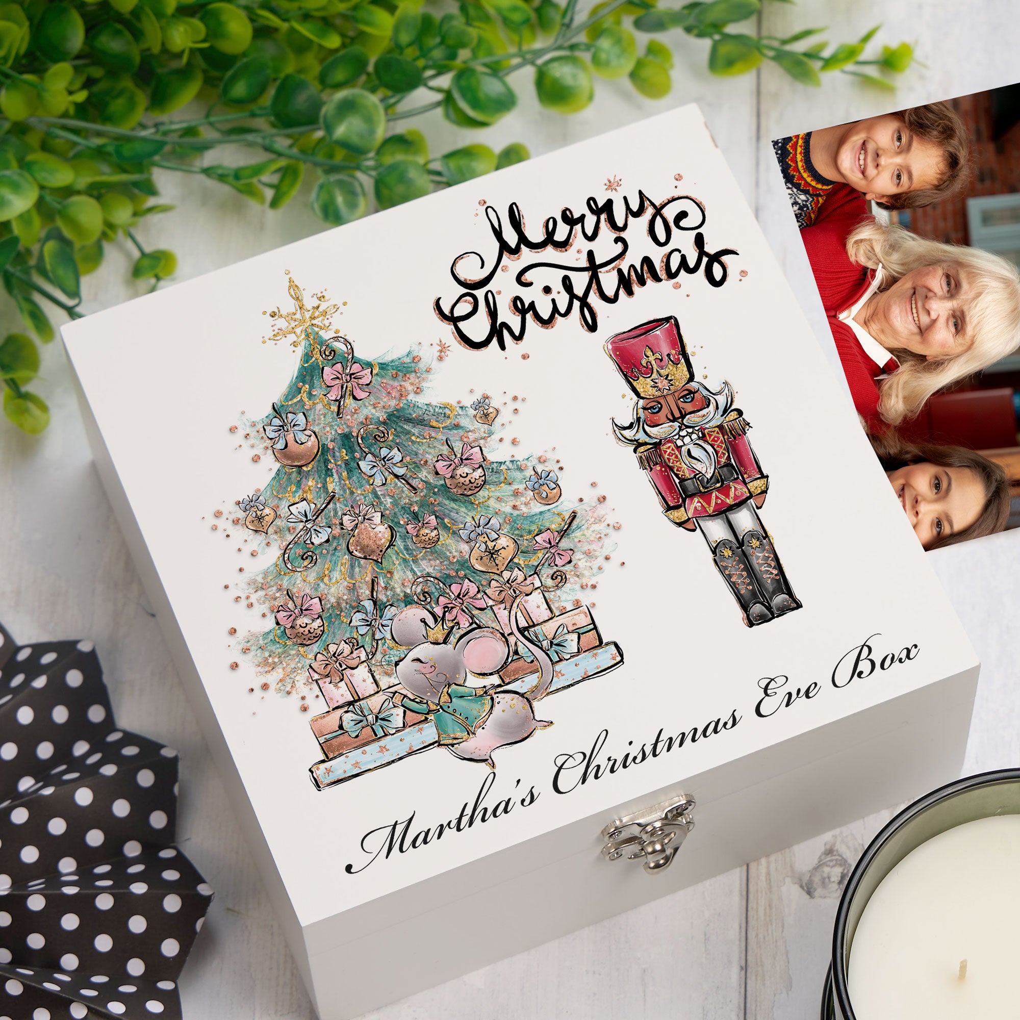 ukgiftstoreonline Personalised Boys Christmas Eve Box For Kids Keepsake Memory Box ukgiftstoreonline Wood Box Medium