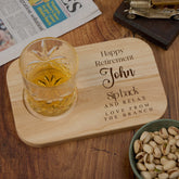 Personalised Gift For Retirement Wooden Drink Serving Board With Name and Sentiment ukgiftstoreonline