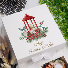 Personalised Christmas Eve Box With a Traditional Candle Design