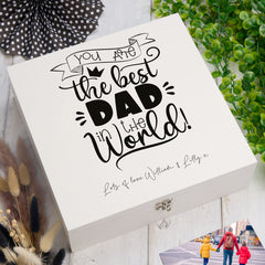 ukgiftstoreonline Personalised Best Dad In The World Keepsake Memory Gift Box