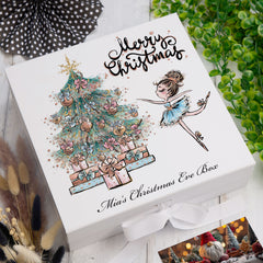 ukgiftstoreonline Personalised Girls Christmas Eve Box For Kids Keepsake Memory Box ukgiftstoreonline