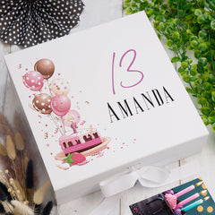 Personalised 13th Birthday Gifts For Her Keepsake Memory Box