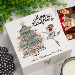 ukgiftstoreonline Personalised Girls Christmas Eve Box For Kids Keepsake Memory Box ukgiftstoreonline Wood Box Medium