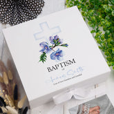 ukgiftstoreonline Personalised Baptism Blue Cross Keepsake Memory Box Gift