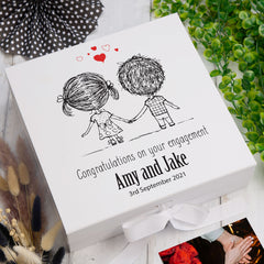 ukgiftstoreonline Personalised Engagement Gift Keepsake Memory Gift Box