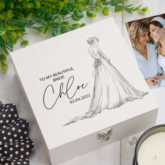 ukgiftstoreonline Personalised To My Beautiful Bride Wedding Gift Keepsake Memory Box