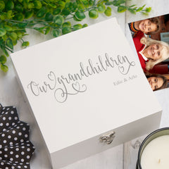 ukgiftstoreonline Personalised Our Grandchildren Keepsake Memory Box Keepsake Memory Box ukgiftstoreonline Wood Box Medium