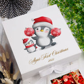 Personalised Christmas Eve Box With a Penguin Design