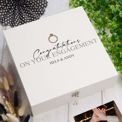 ukgiftstoreonline Personalised Congratulations on your Engagement Keepsake Memory Box