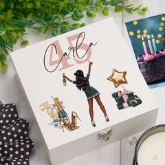 Personalised Any Age Birthday Gift Keepsake Memory Box 18th, 21st, 30th