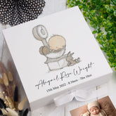 ukgiftstoreonline Personalised Cute Baby Keepsake Memory Box Gift With Hand Drawn Elements