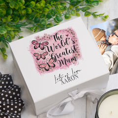 Personalised Worlds Best Mum Gift Keepsake Memory Box