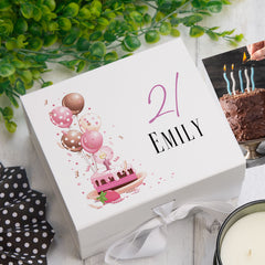 Personalised 21st Birthday Gifts For Her Keepsake Memory Box