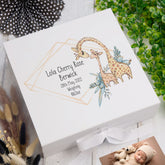 Personalised Baby Keepsake Memory Box Cute Giraffes UV-817