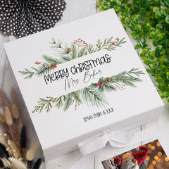 ukgiftstoreonline Personalised Merry Christmas Keepsake Memory Box