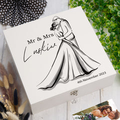 ukgiftstoreonline Personalised Wedding Gift Keepsake Memory Box Wedding Couple