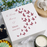 ukgiftstoreonline Personalised Mum In Loving Memory Butterflies Design Keepsake Memory Box