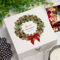 ukgiftstoreonline Personalised Merry Christmas Keepsake Memory Box Keepsake Memory Box ukgiftstoreonline