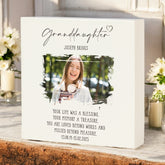Personalised Granddaughter Memorial Sympathy Plaque Indoor or Outdoor With Photo