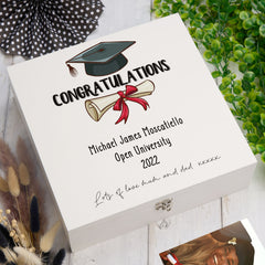 Personalised Congratulations On Your Graduation Gift Keepsake Memory Box