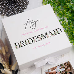 ukgiftstoreonline Personalised Thank You For Being My Bridesmaid Keepsake Memory Box Gift