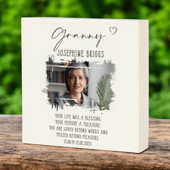 Personalised Granny Memorial Sympathy Plaque Indoor or Outdoor With Photo