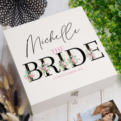ukgiftstoreonline Personalised Bride Wedding Keepsake Memory Box Gift