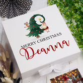 ukgiftstoreonline Personalised Merry Christmas Tree Design Keepsake Memory Box